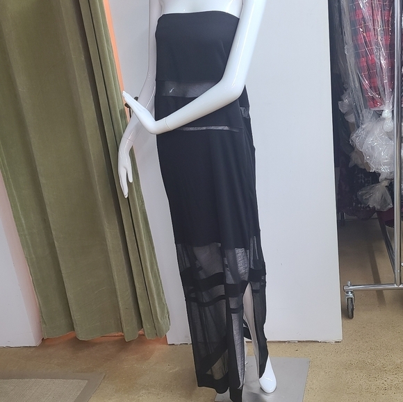 NWT Helmut Lang Silk Strapless Dress - Picture 15 of 15